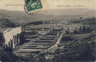 Carte postale ancienne Port d'Agres — Saint-Parthem (Aveyron)