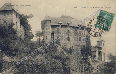 Carte postale ancienne Port d'Agres — Saint-Parthem (Aveyron)