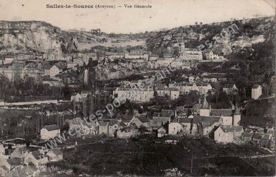 Carte postale ancienne Vue Générale — Salles-la-Source (Aveyron)
