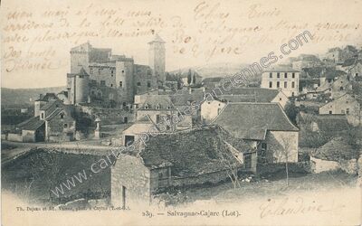 Carte postale ancienne Salvagnac Cajarc — Salvagnac-Cajarc (Aveyron)