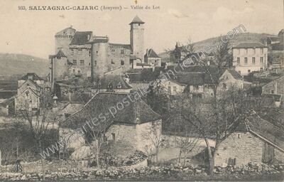 Carte postale ancienne Vallée du Lot — Salvagnac-Cajarc (Aveyron)