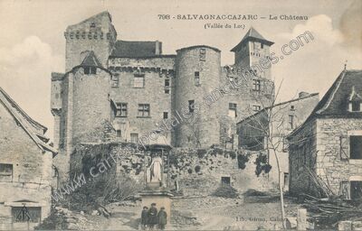 Carte postale ancienne Le Château — Salvagnac-Cajarc (Aveyron)