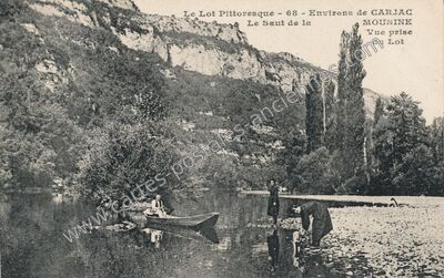 Carte postale ancienne Saut de la Mounine — Saujac (Aveyron)