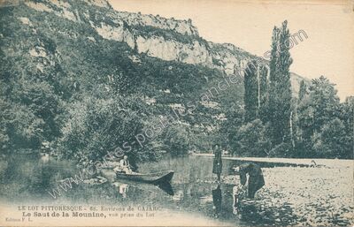 Carte postale ancienne Saut de la Mounine — Saujac (Aveyron)