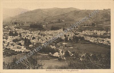Carte postale ancienne Vue générale — Saint-Geniez-d'Olt (Aveyron)