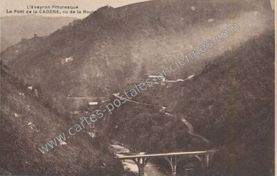 Carte postale ancienne La Cadene — Brommat (Aveyron)