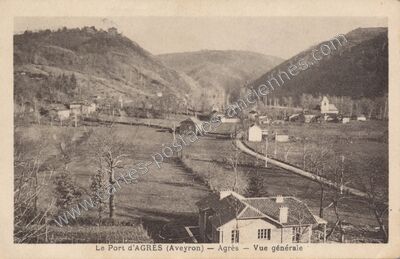 Carte postale ancienne Agres — Saint-Parthem (Aveyron)