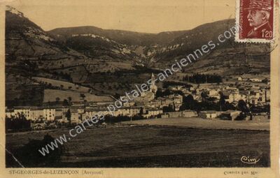 Carte postale ancienne St Georges de Luzencon — Saint-Georges-de-Luzençon (Aveyron)