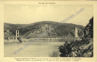 Carte postale ancienne Lac de Sarrans — Cantoin (Aveyron)