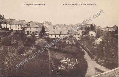 Carte postale ancienne Vue Générale — Mur-de-Barrez (Aveyron)