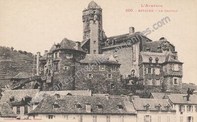 Carte postale ancienne Le Château — Estaing (Aveyron)