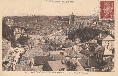 Carte postale ancienne L'AVEYRON ILLUSTRÉ — Villefranche-de-Rouergue (Aveyron)
