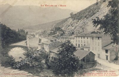 Carte postale ancienne Panorama d'Axat — Axat (Aude)