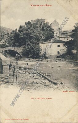 Carte postale ancienne Château d'Axat — Axat (Aude)