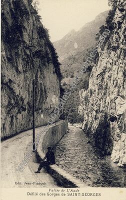 Carte postale ancienne St Georges — Axat (Aude)