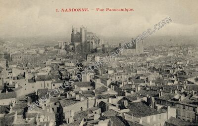 Carte postale ancienne Vue Panoramique — Narbonne (Aude)