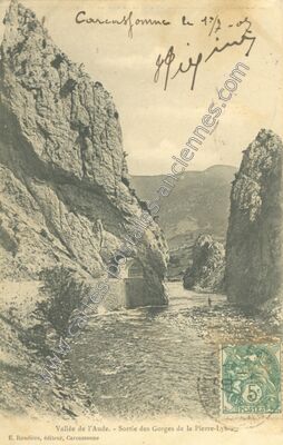 Carte postale ancienne La Pierre Lys — Belvianes-et-Cavirac (Aude)