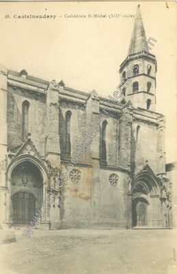 Carte postale ancienne Cathédrale St Michel (XIII° siècle) — Castelnaudary (Aude)