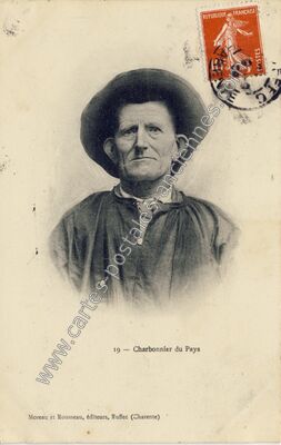 Carte postale ancienne Charbonnier — Non Localisée (Charente)