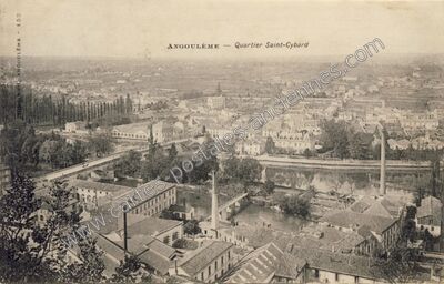 Carte postale ancienne Quartier Saint-Cybard — Angoulême (Charente)