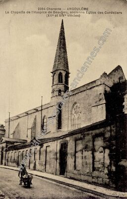 Carte postale ancienne La Chapelle de l'Hospice de Beaulieu, ancienne Eglise des Cordeliers — Angoulême (Charente)