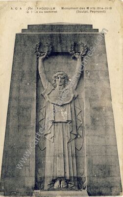 Carte postale ancienne Monument des Morts 1914-1918 — Angoulême (Charente)