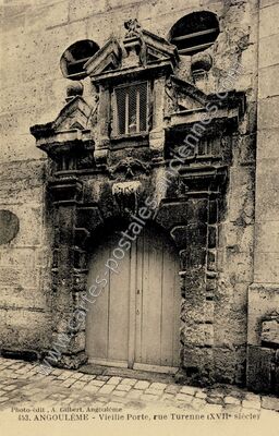 Carte postale ancienne Vieille Porte, rue Turenne (XVIIe siècle) — Angoulême (Charente)
