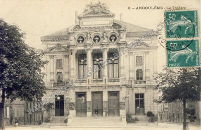 Carte postale ancienne Le Théâtre — Angoulême (Charente)