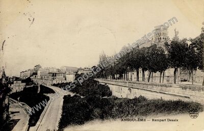 Carte postale ancienne Rempart Desaix — Angoulême (Charente)