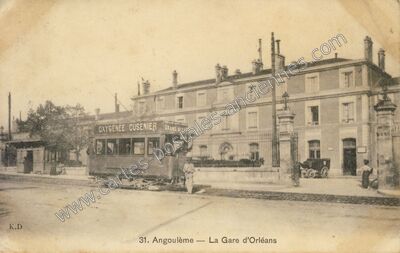 Carte postale ancienne La Gare d'Orléans — Angoulême (Charente)