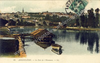 Carte postale ancienne Le Port de l'Houmeau — Angoulême (Charente)