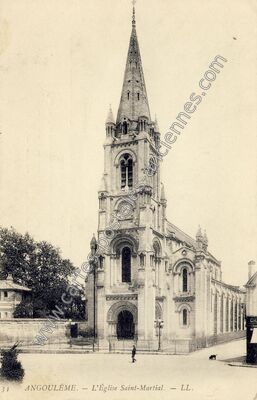 Carte postale ancienne L'Église Saint-Martial — Angoulême (Charente)