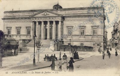 Carte postale ancienne Le Palais de Justice — Angoulême (Charente)