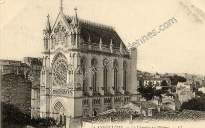 Carte postale ancienne La Chapelle des Bizines — Angoulême (Charente)