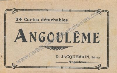 Carte postale ancienne 24 Cartes détachables — Angoulême (Charente)