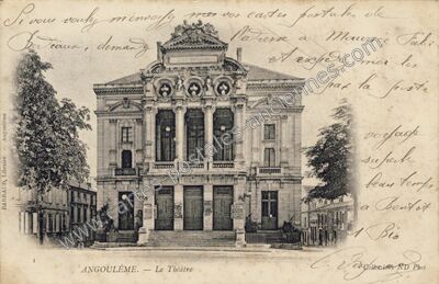 Carte postale ancienne Le Théâtre — Angoulême (Charente)