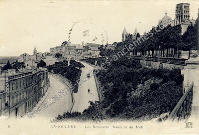 Carte postale ancienne Les Remparts Desaix et du Midi — Angoulême (Charente)