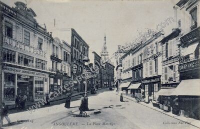 Carte postale ancienne La Place Marengo — Angoulême (Charente)