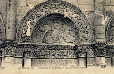 Carte postale ancienne Cathédrale Saint-Pierre, Voussure (XIIe siècle) — Angoulême (Charente)