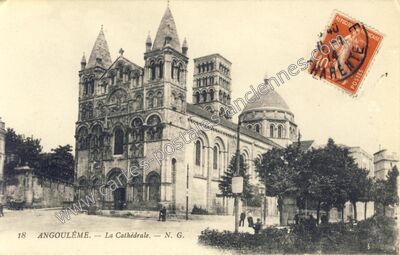 Carte postale ancienne La Cathédrale — Angoulême (Charente)