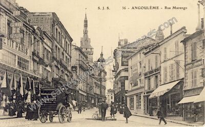 Carte postale ancienne Rue Marengo — Angoulême (Charente)