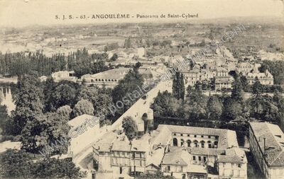 Carte postale ancienne Panorama de Saint-Cybard — Angoulême (Charente)