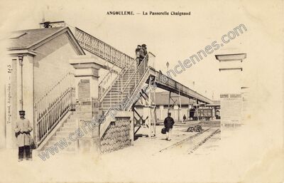 Carte postale ancienne La Passerelle Chaignaud — Angoulême (Charente)