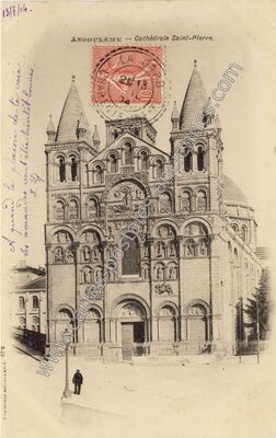 Carte postale ancienne Cathédrale Saint-Pierre — Angoulême (Charente)