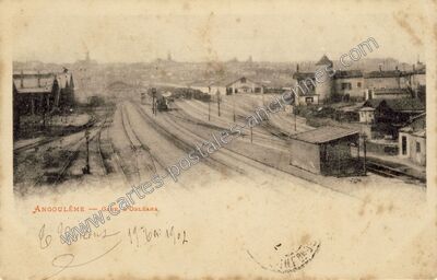 Carte postale ancienne Gare d'Orléans — Angoulême (Charente)