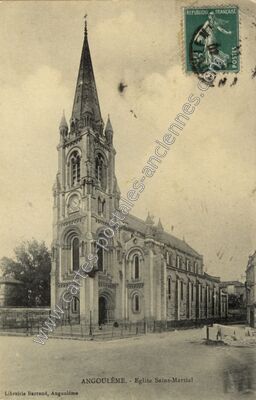 Carte postale ancienne Eglise Saint-Martial — Angoulême (Charente)