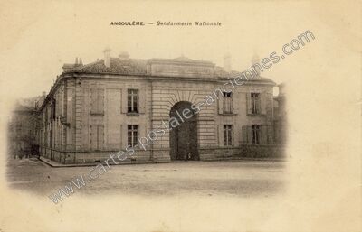 Carte postale ancienne Gendarmerie Nationale — Angoulême (Charente)