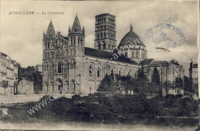 Carte postale ancienne La Cathédrale — Angoulême (Charente)