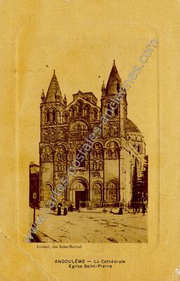 Carte postale ancienne La Cathédrale — Angoulême (Charente)