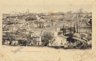 Carte postale ancienne Faubourg St-Martin — Angoulême (Charente)